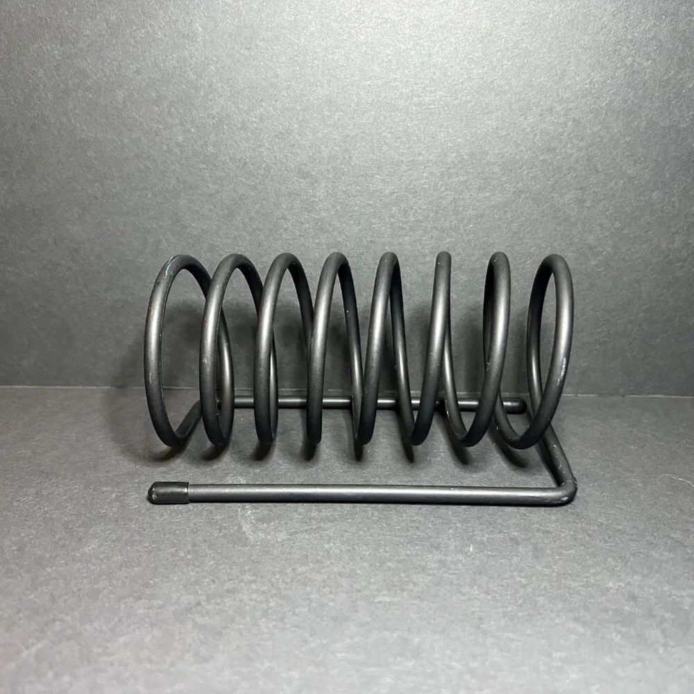 Black Metal Wire Spiral Coil Mail Letter Holder Office Desk Organizer 3 x 5.75